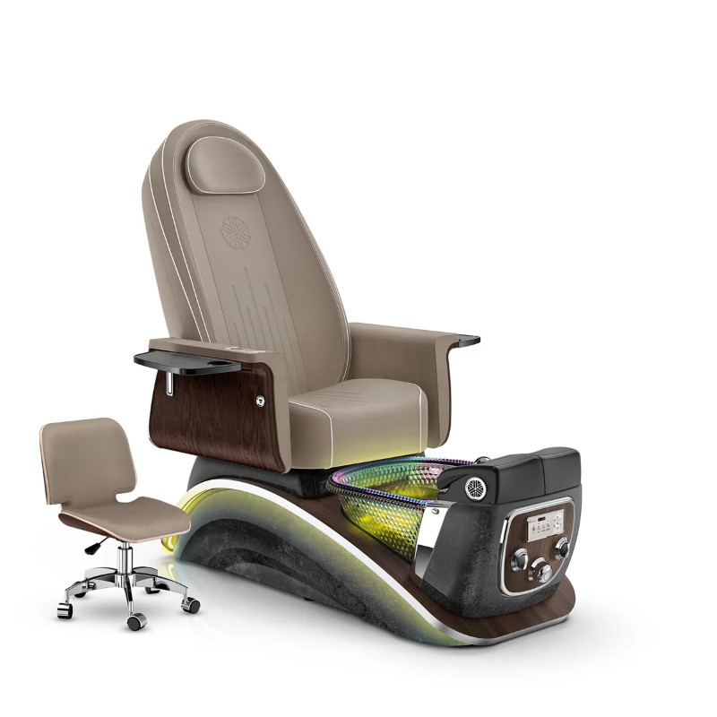 Modern Marble Base Foot Spa Pedicure Chair With Lighting