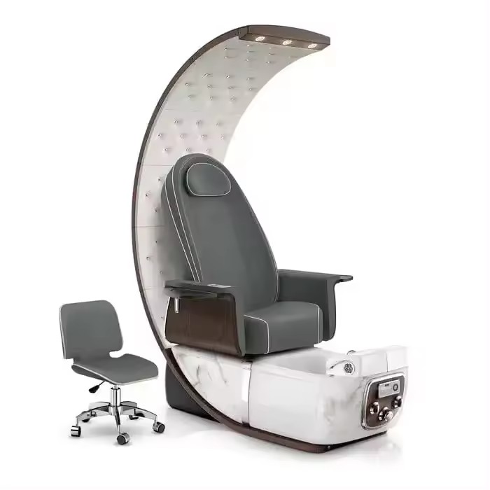Luxury Reclining Manicure Pedicure Chair With Marble