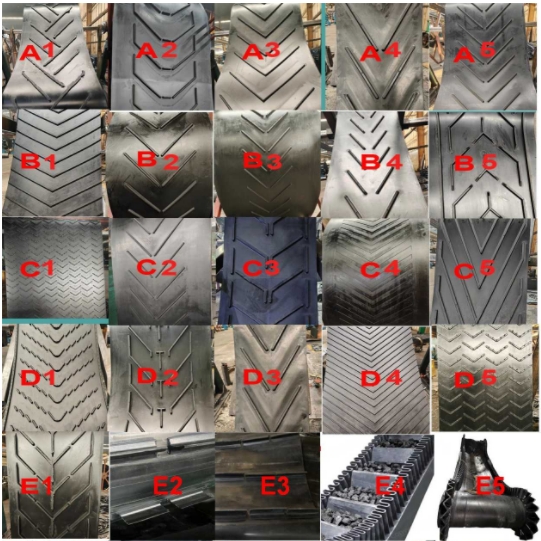 The pattern conveyor belt has various specifications to meet diverse needs
