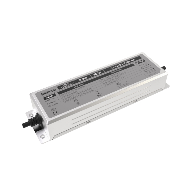 200W NA Dimmable LED Driver IP67 5 Years-Richmat