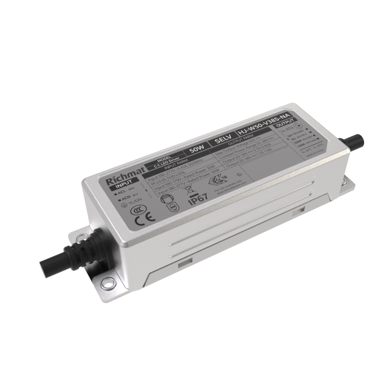 50W NA Dimmable LED Driver IP67 5 Years-Richmat