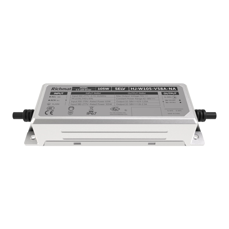 105W NA Dimmable LED Driver IP67 5 Years-Richmat