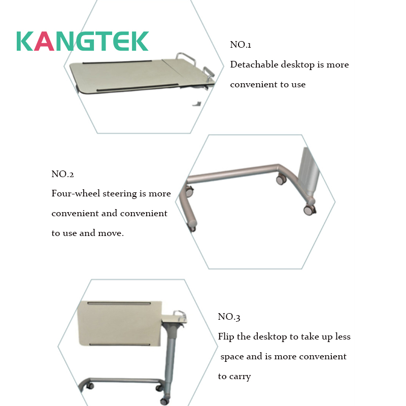 Mesa de cama para pacientes de hospital con cajón