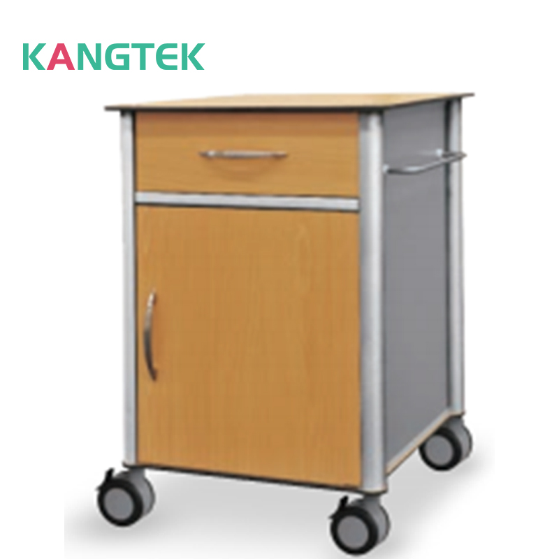 Hospital Patient Overbed Table On Wheels