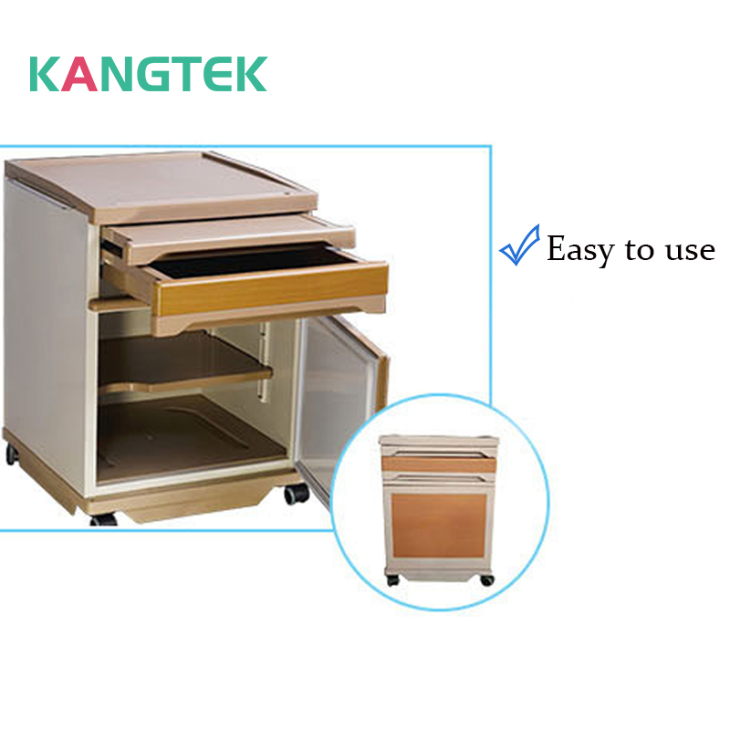 Hospital Patient Overbed Table On Wheels