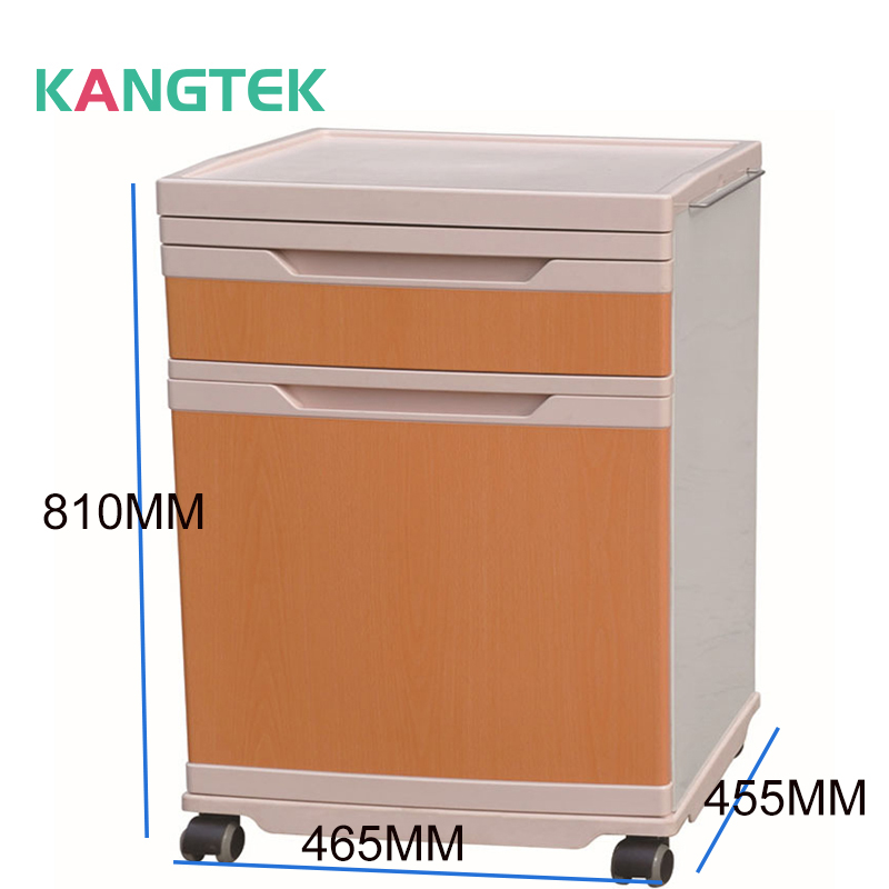 Hospital Patient Overbed Table On Wheels