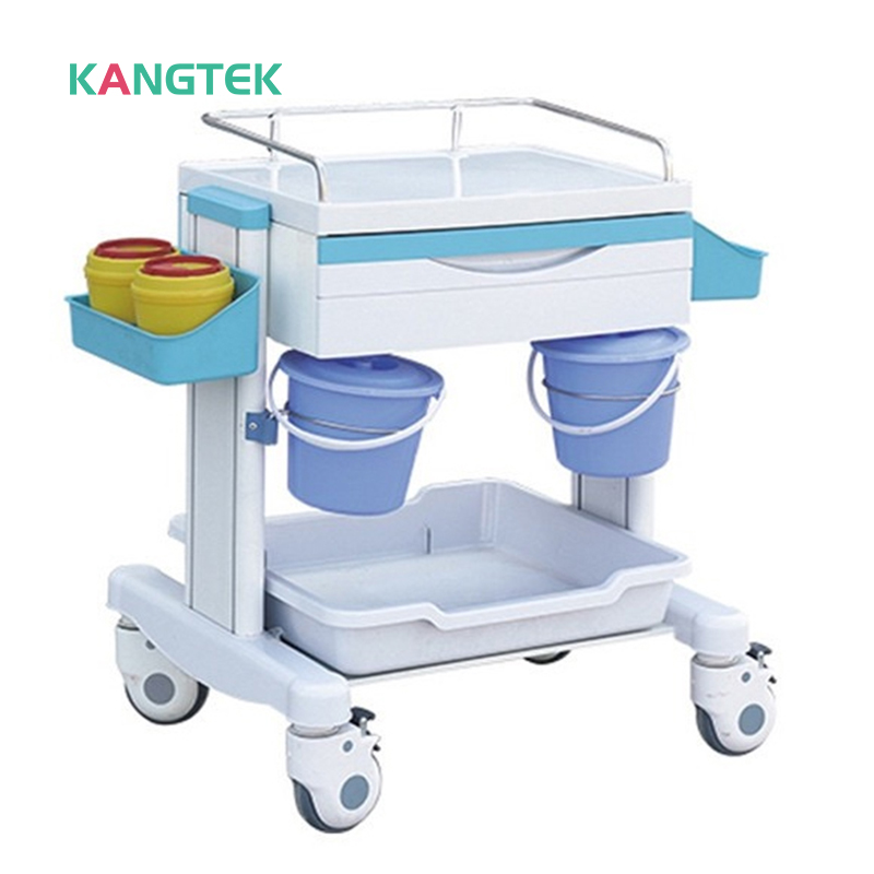 Hospital clinic Cheap Furniture Movable ABS Emergency medication trolley carts with drawers