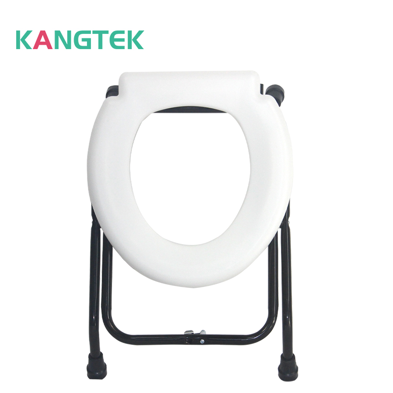 Folding medical steel black beside bath chair portable shower commode for pregnant woman