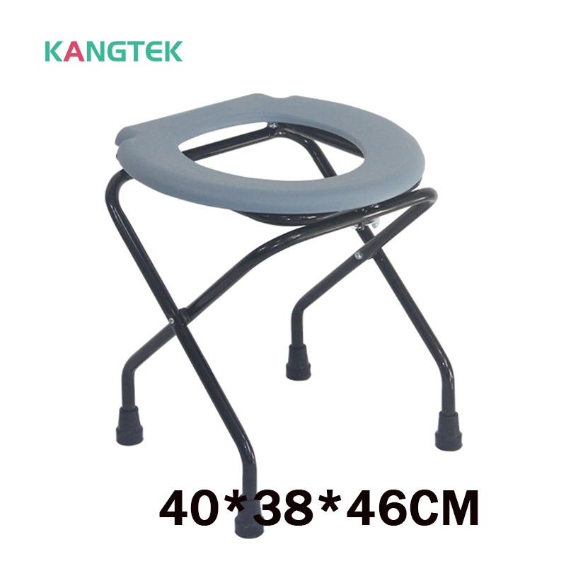 Folding medical steel black beside bath chair portable shower commode for pregnant woman