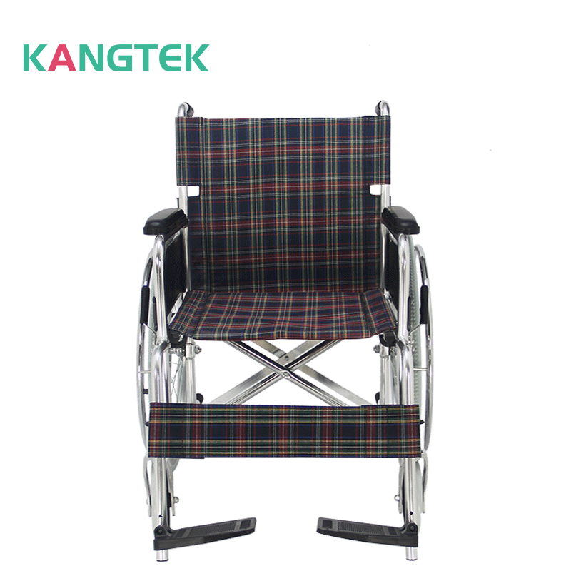 Folding Lightweight Manual Wheelchair with Detachable Footrests