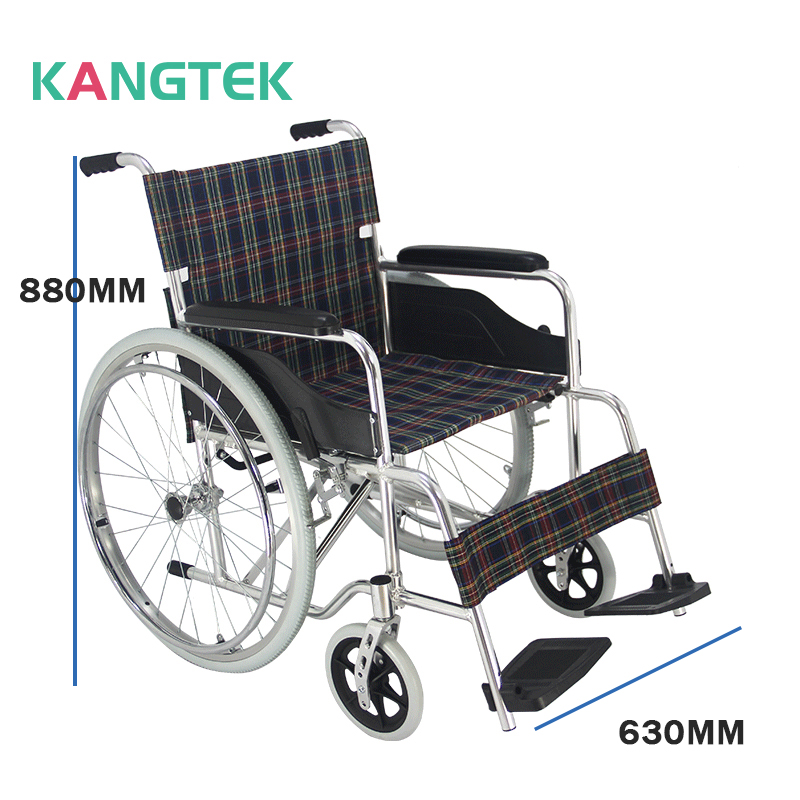 Folding Lightweight Manual Wheelchair with Detachable Footrests