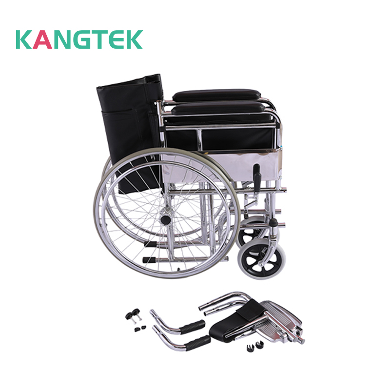 Ang de-kalidad na Mobile fold na mga kasangkapan sa ospital na wheelchair ay ibinibigay para sa mga pasyente