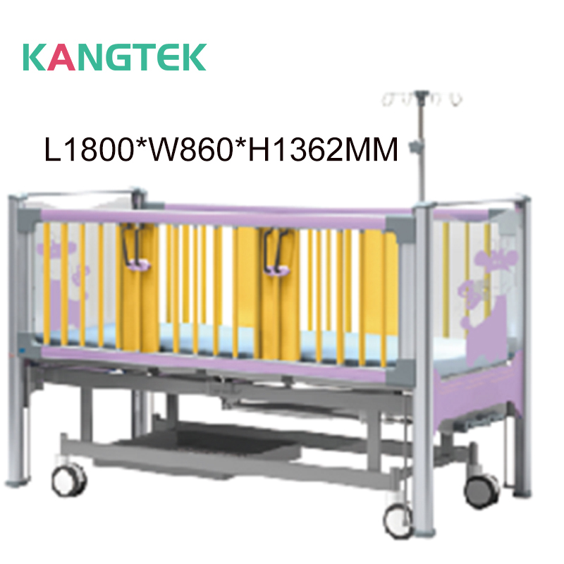 Children's beds with guardrails and infusion racks