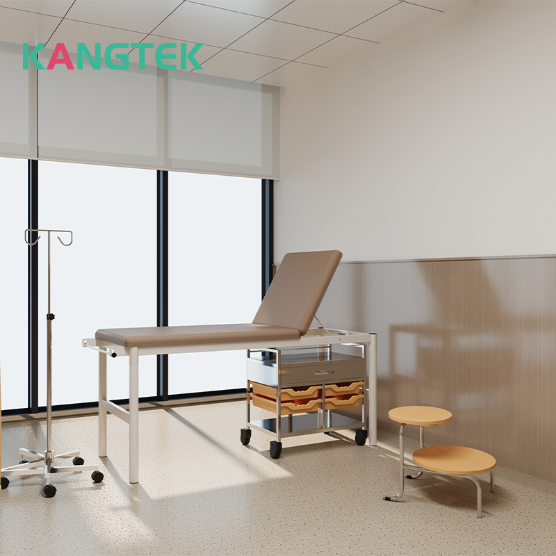 Kangtek Stainless steel medical trolley with plastic box