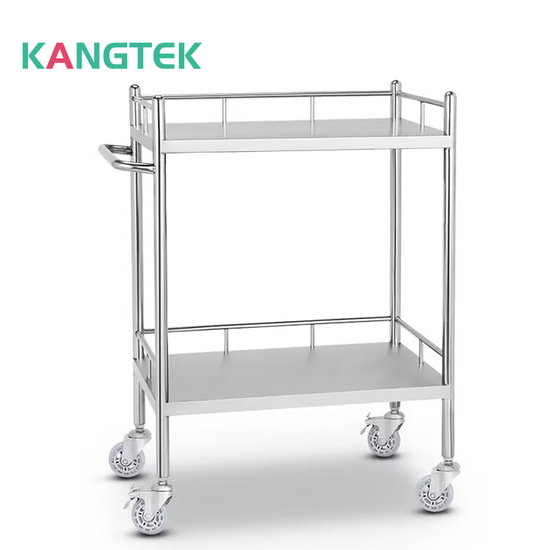 Medical trolley with large capacity drawer for easy sliding