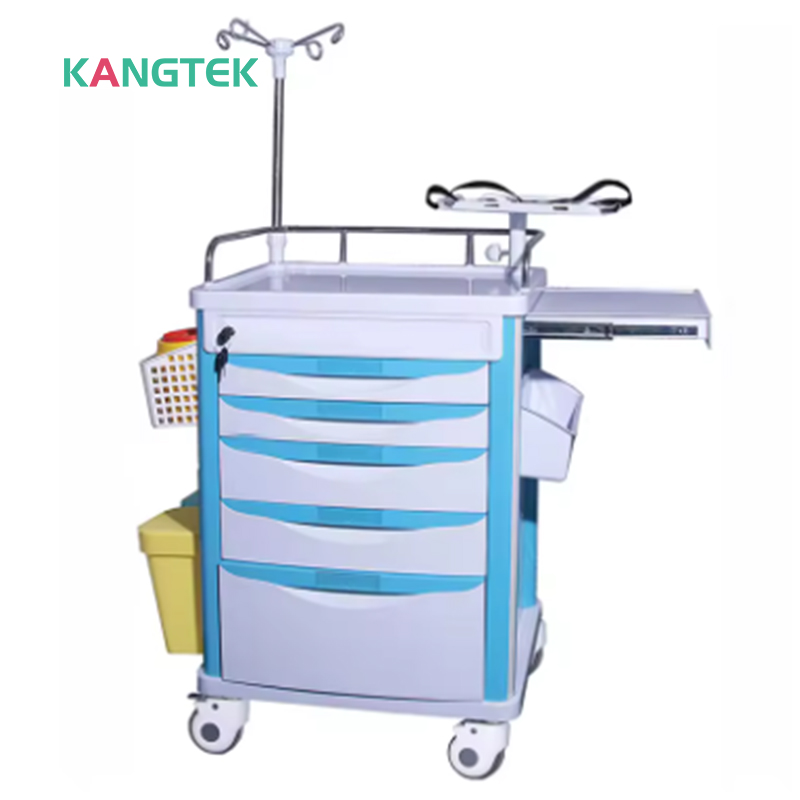 Sjukhusutrustning ABS Plast Medical Emergency Trolley