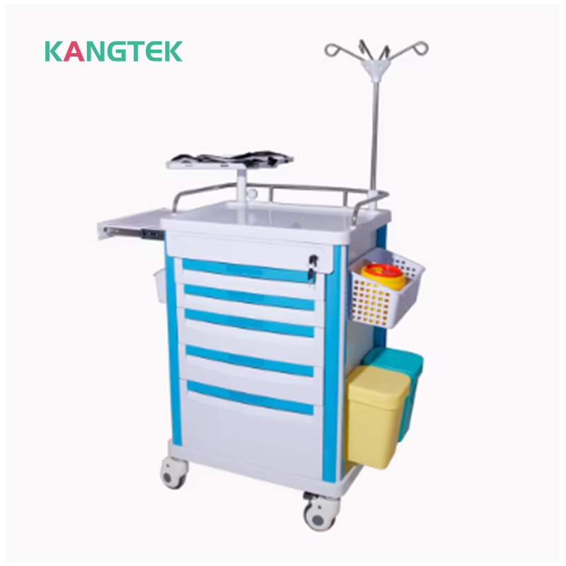 Sjukhusutrustning ABS Plast Medical Emergency Trolley