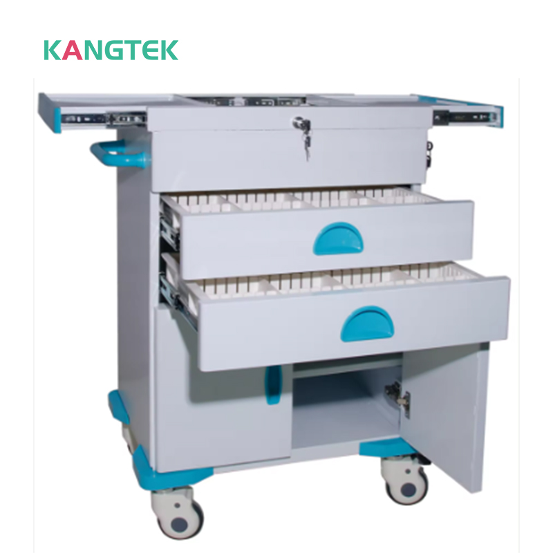 easy clean hospital metal steel medicine service cart dressing changing cart