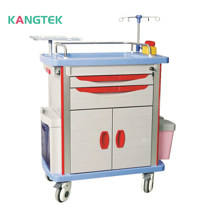 crash cart emergency trolley medical emergency cart ABS anesthesia workstation cart for hospital medical