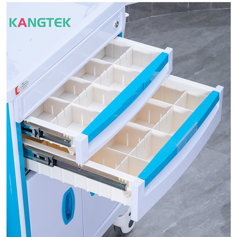 crash cart emergency trolley medical emergency cart ABS anesthesia workstation cart for hospital medical