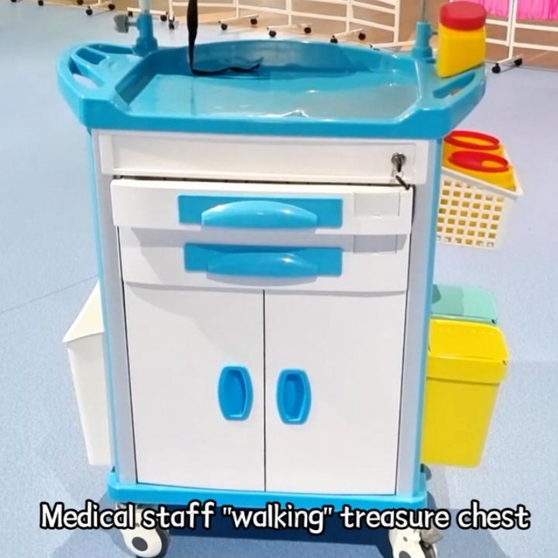 KANGTEK Medical Hospital Room Furniture ABS Plastic Anesthesia Medical cart