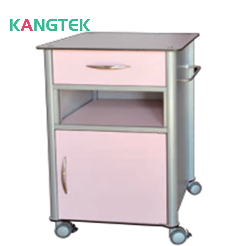 Movable Compact HPL Medical Bedside Cabinet in hospital