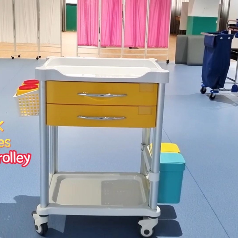 KANGTEK Medical Hospital Furniture ABS Plastic Anesthesia Medical cart