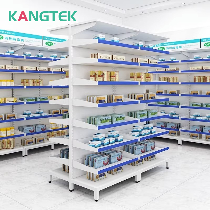 KANGTEK rolled steel pharmacy hospital modern design pharmacy furniture shelves