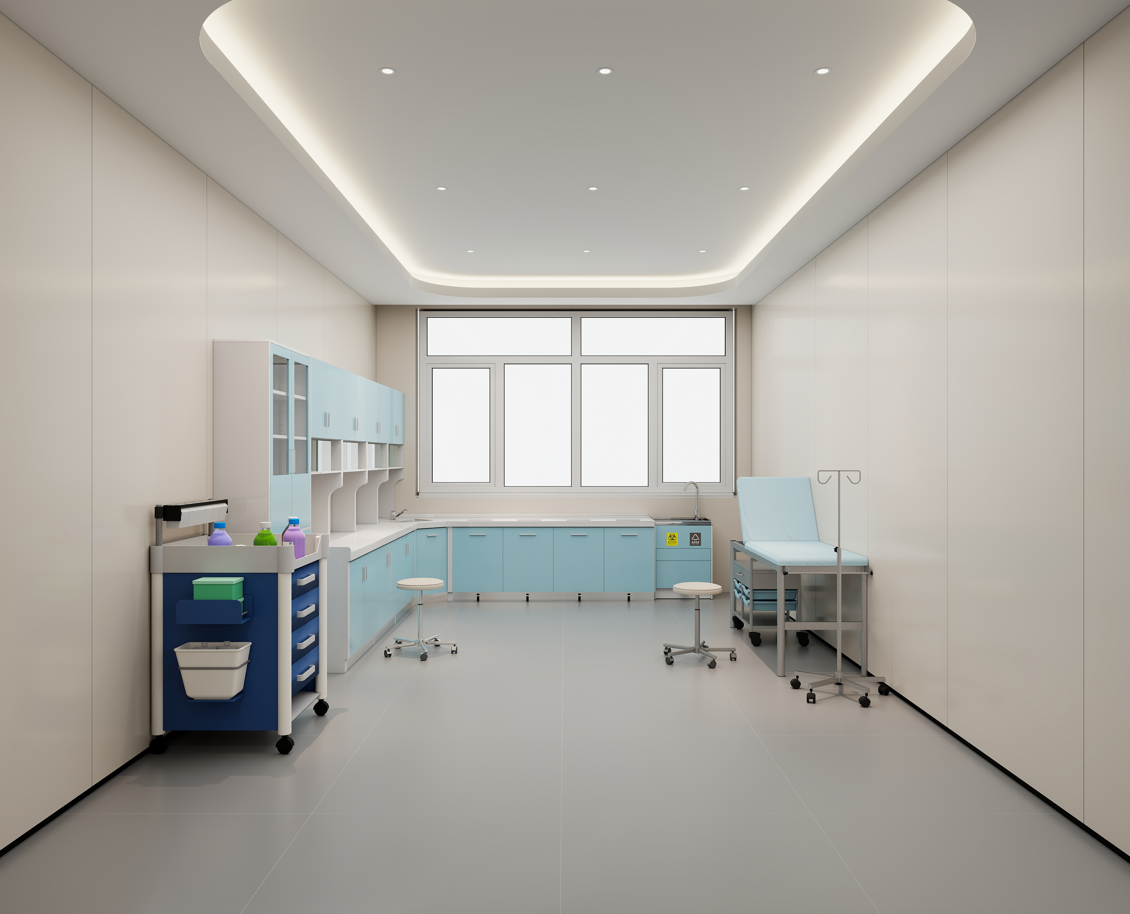 hospital bed with wheels
