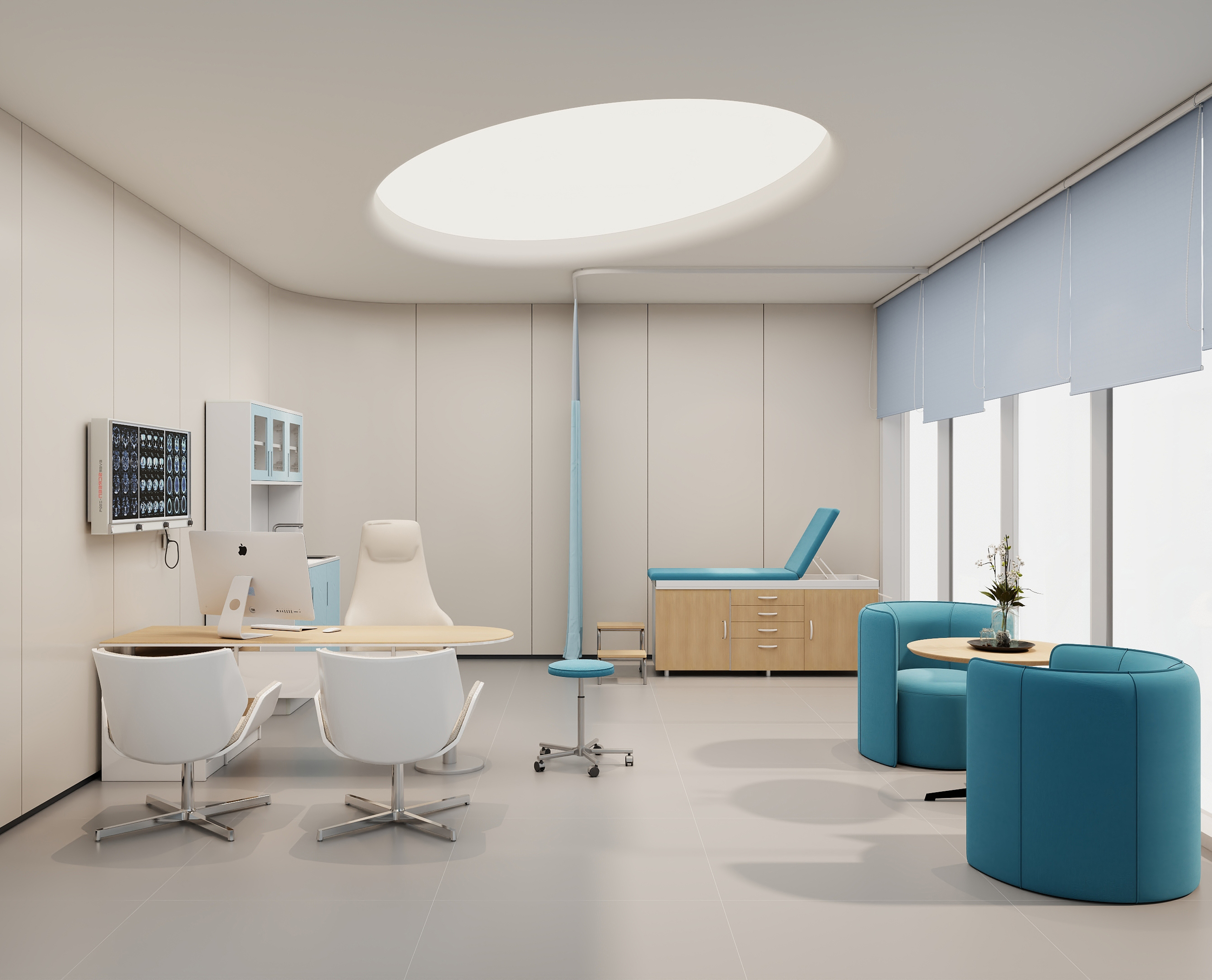 hospital bed with wheels