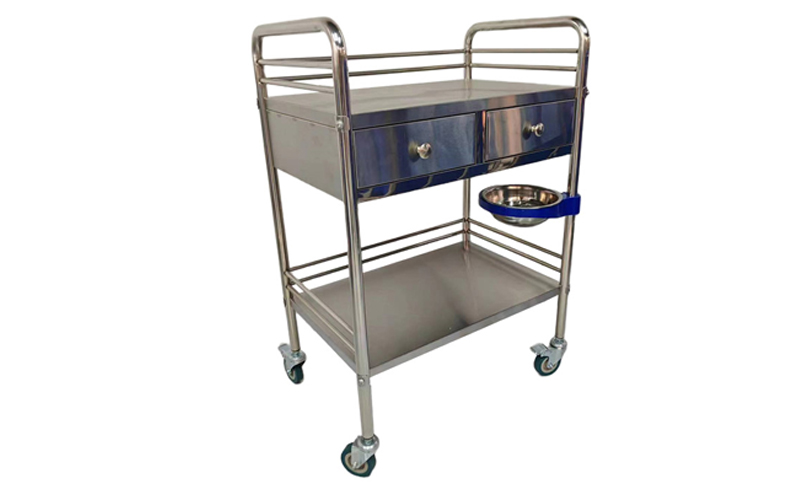 hospital stainless steel trolley