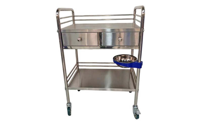steel medical trolley