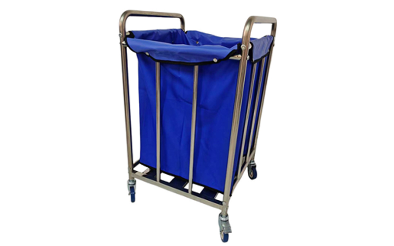 stainless steel laundry trolley