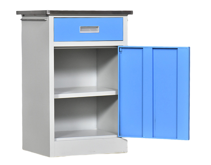 hospital bedside table with drawers