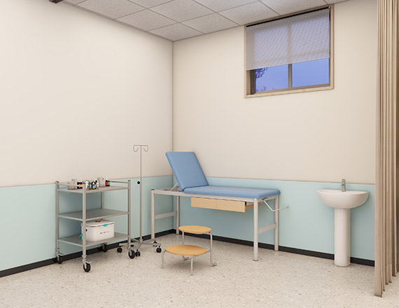 adjustable examination bed