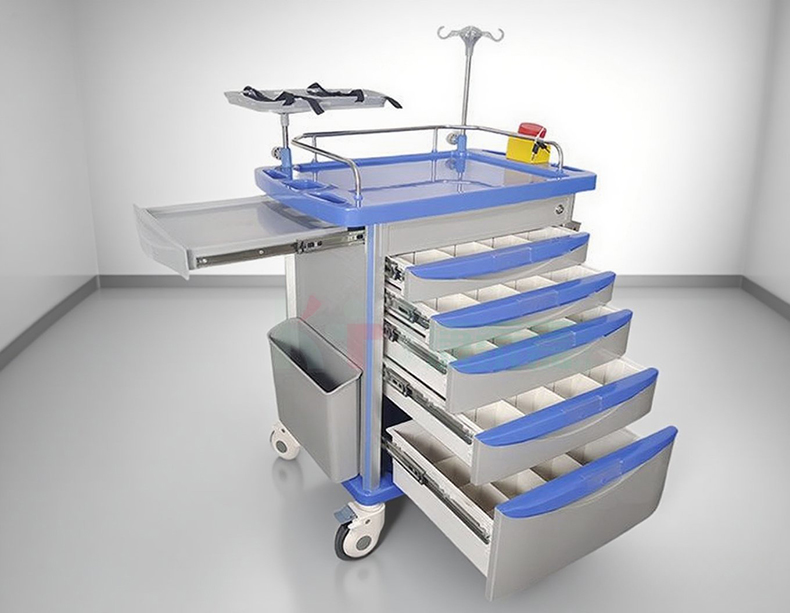 medical trolley on wheels