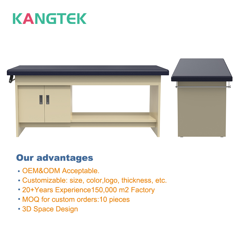 KANGTEK Wooden Medical Examination Table with Integrated Storage