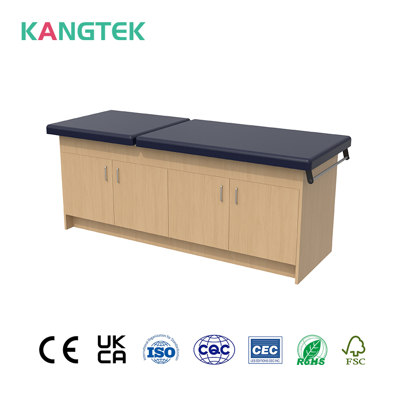 Clinic Examination Table with Cabinet and Open Shelf