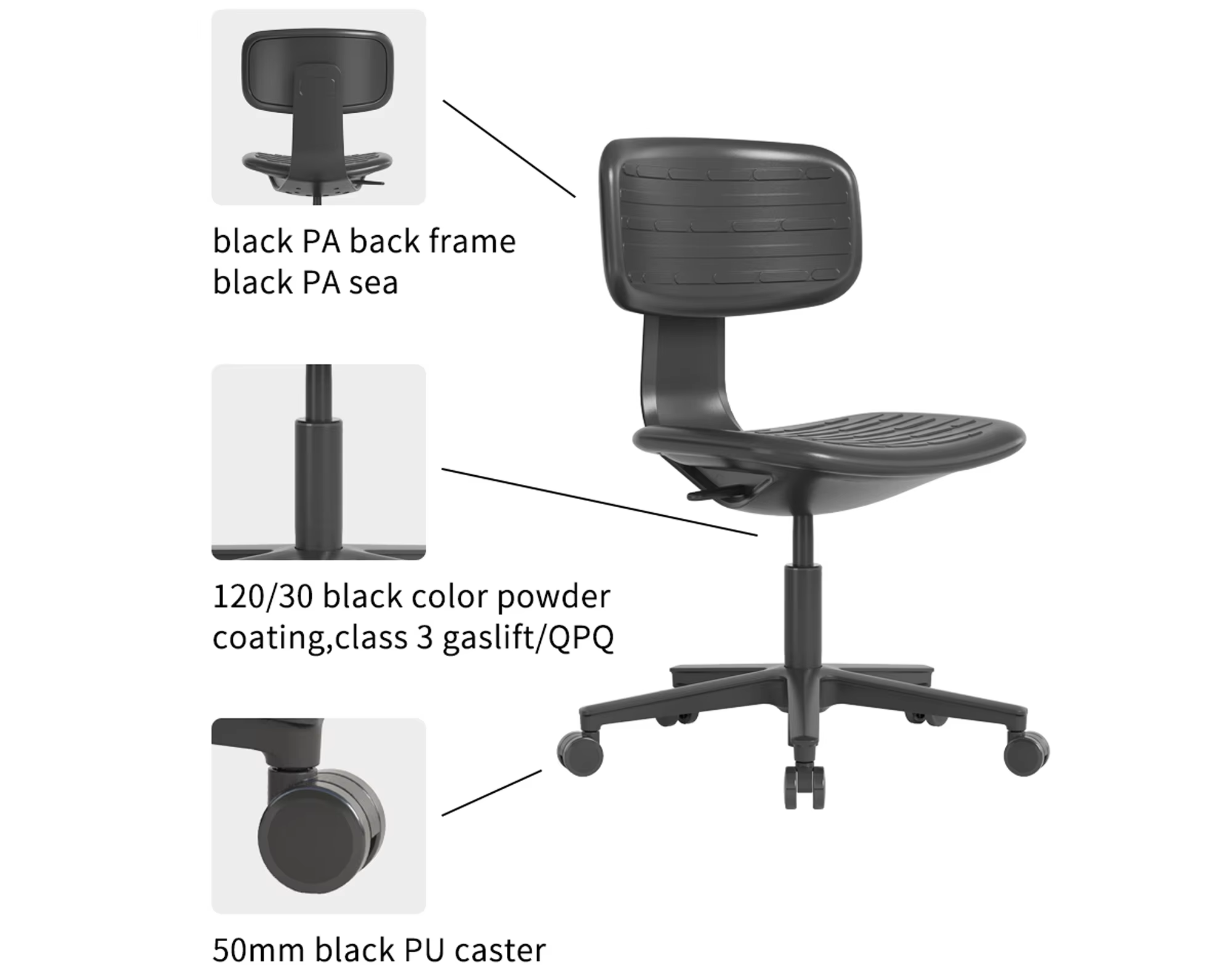 KANGTEK Medical Stool Chair for Ergonomic Hospital Clinical Seating