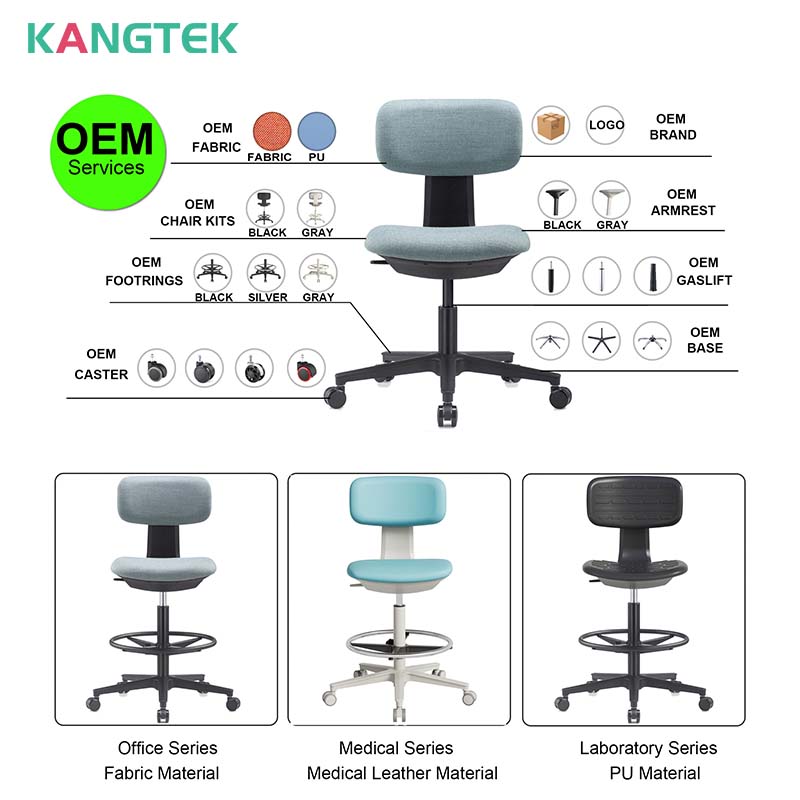 KANGTEK Ergonomic Medical Chair Height Adjustable Hospital Chair Medical Stool for Clinic Laboratory Healthcare Facilities