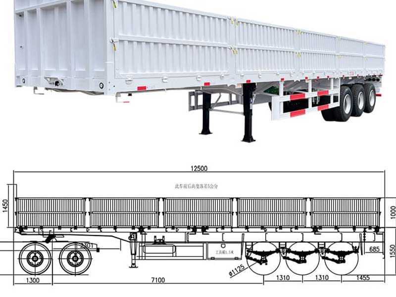 3-axle Side Rail Trailer