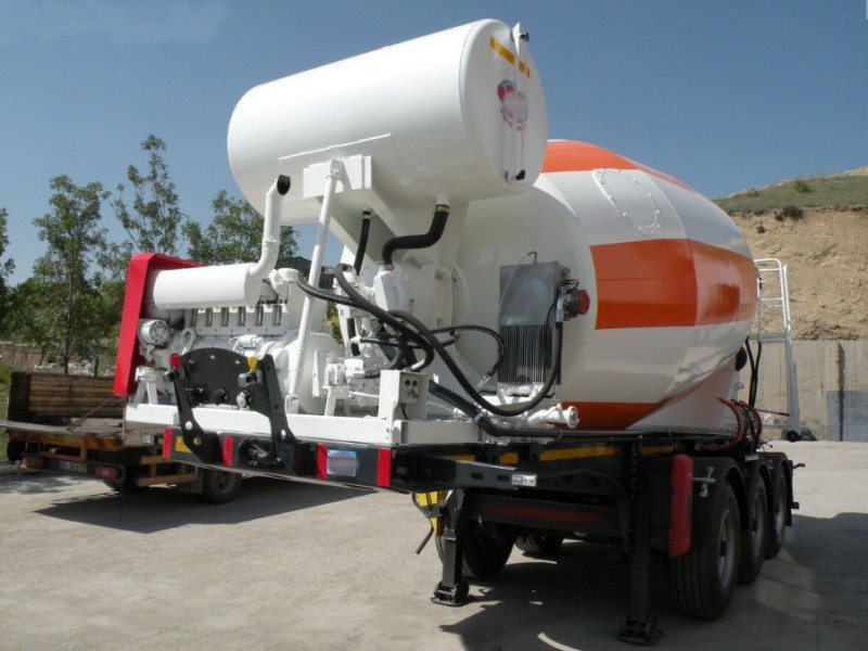 3 Axle Cement Mixer Trailer