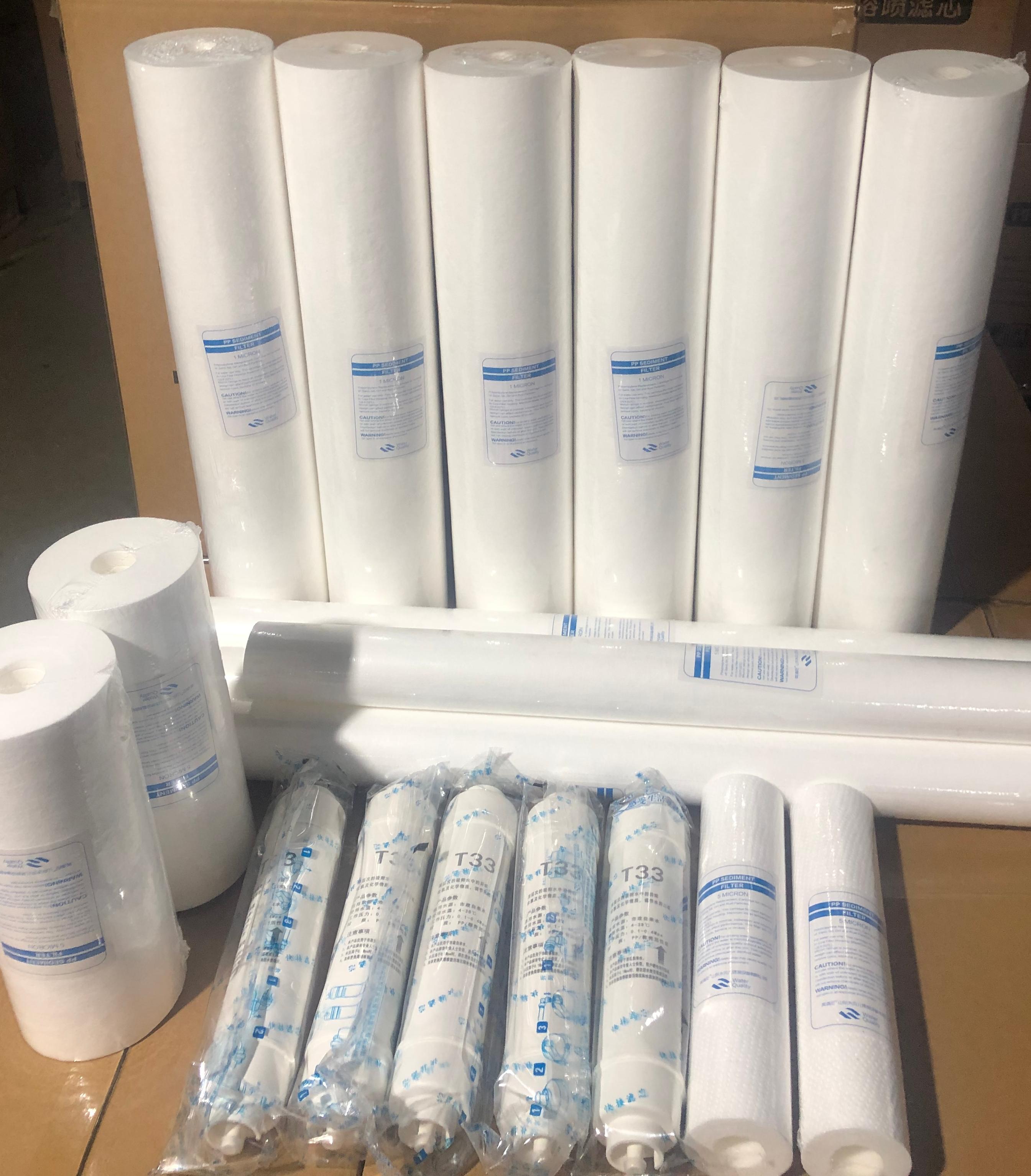Universal 10 inch 20 inch pp cotton pre-filter cotton household 1/5 micron water purifier filter