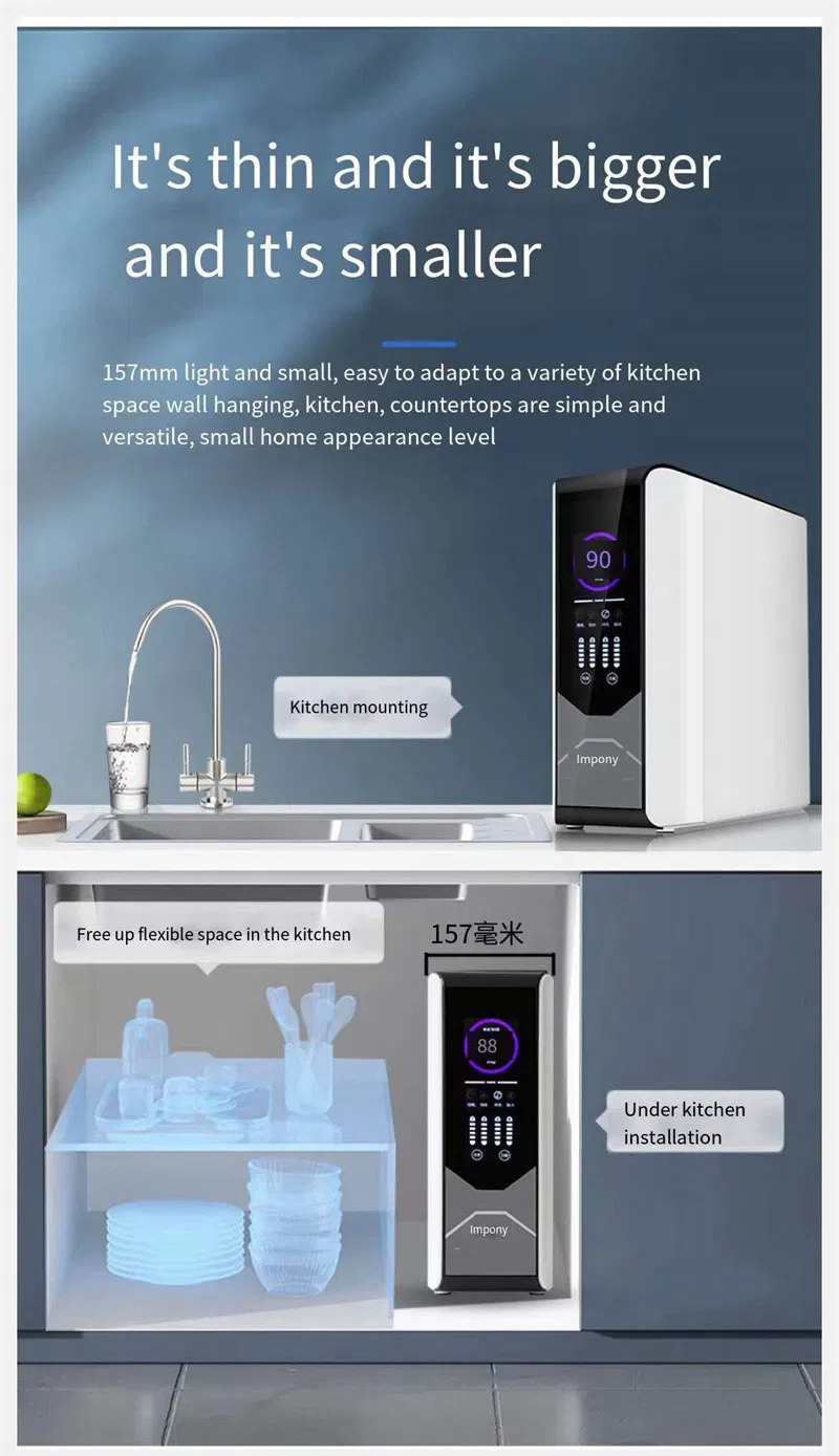 600/800gpd 4stage Home Use RO Water Purifier with TDS Display