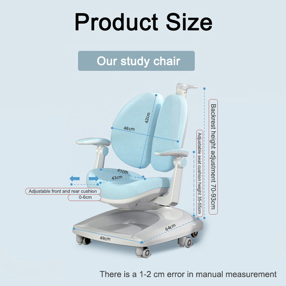 Cadeira ergonômica ajustável em altura para crianças anti-corcunda para estudo