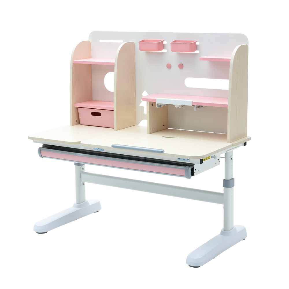 Height Adjustment Children Study Table With Rack And Shelf