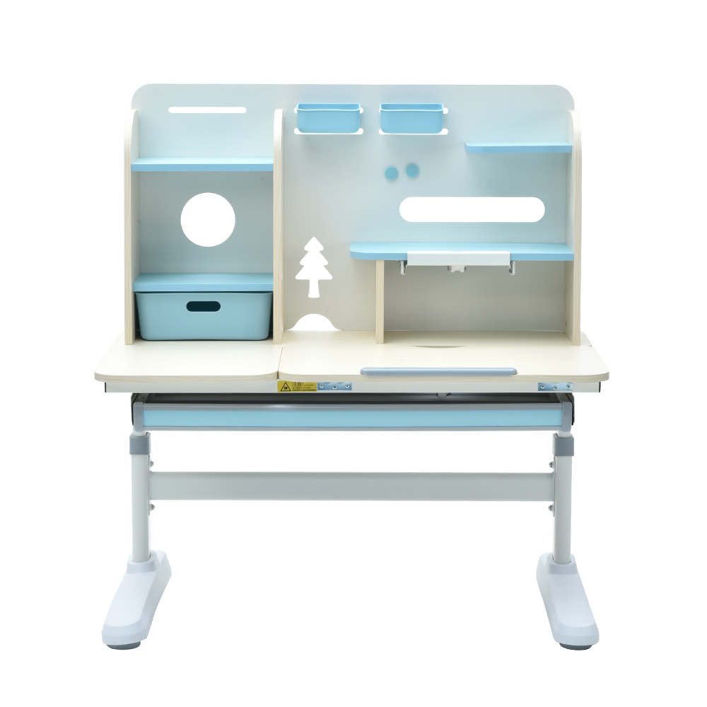 Height Adjustment Children Study Table With Rack And Shelf