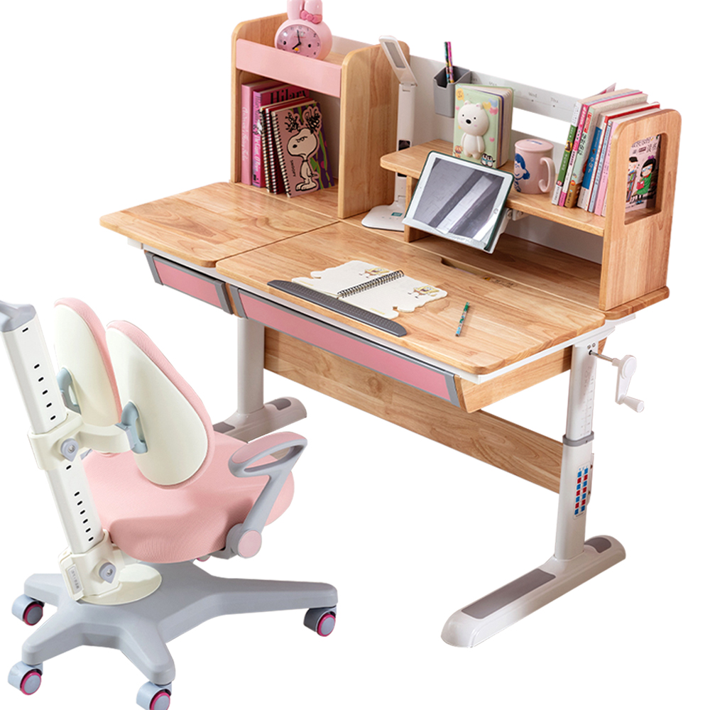 Mesa de lectura elegante ergonómica de madera ajustable en altura para niños