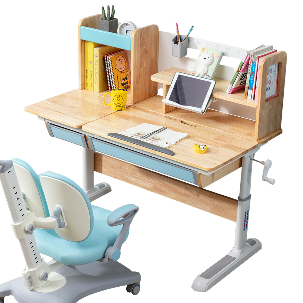 Mesa de lectura elegante ergonómica de madera ajustable en altura para niños