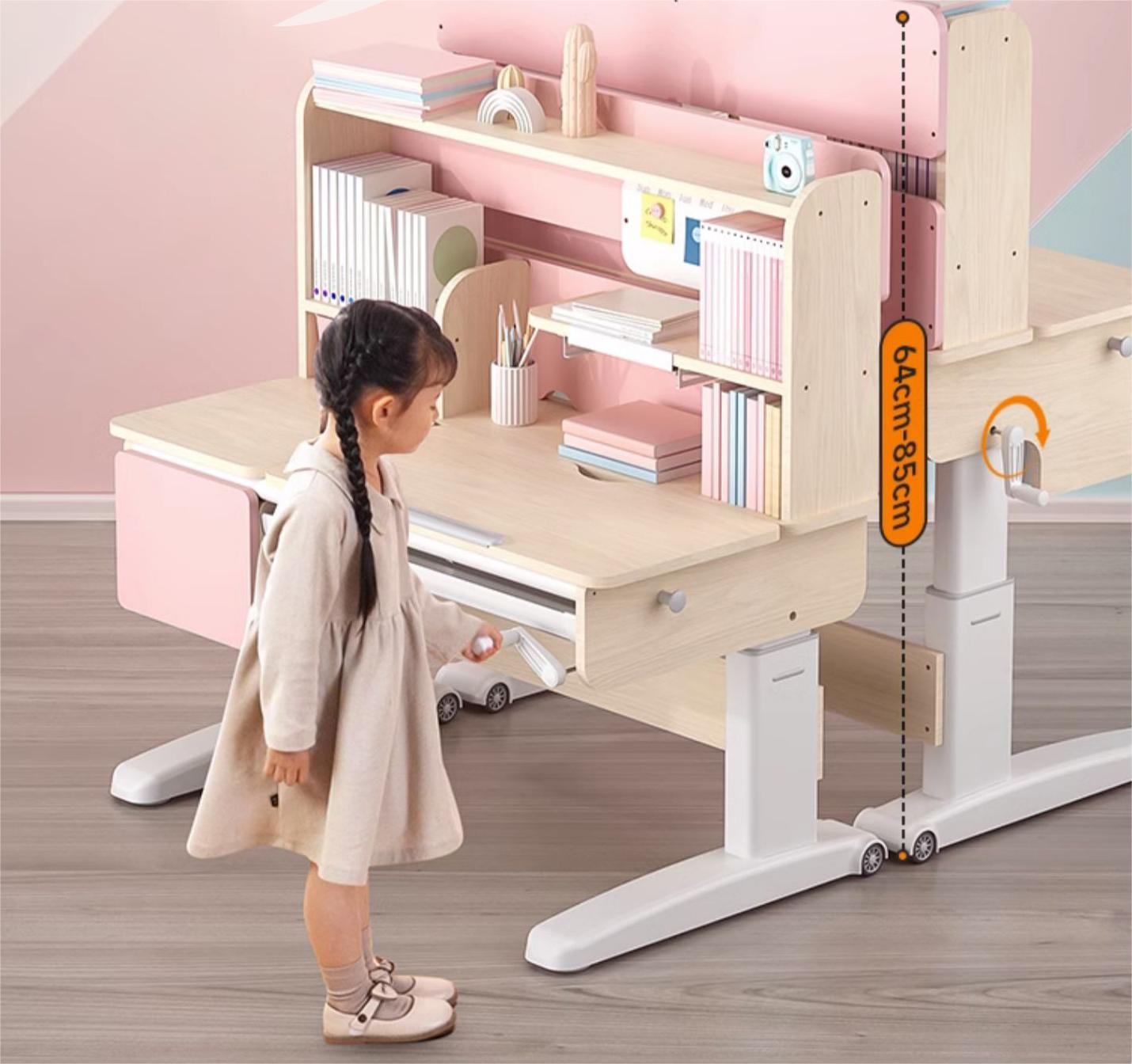 children study table with bookshelf